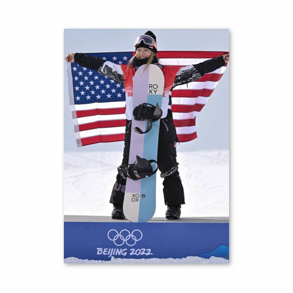 Poster Championne Snowboard