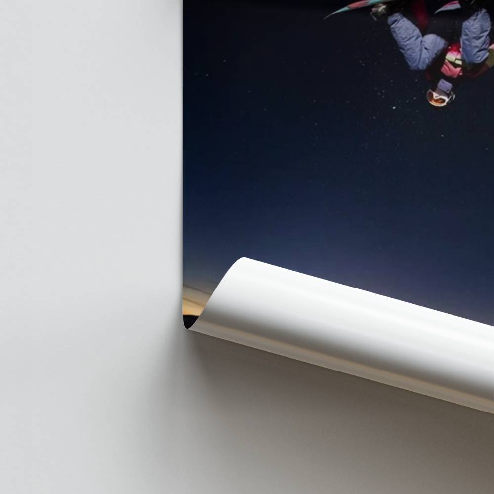 Pôster estrela de snowboard