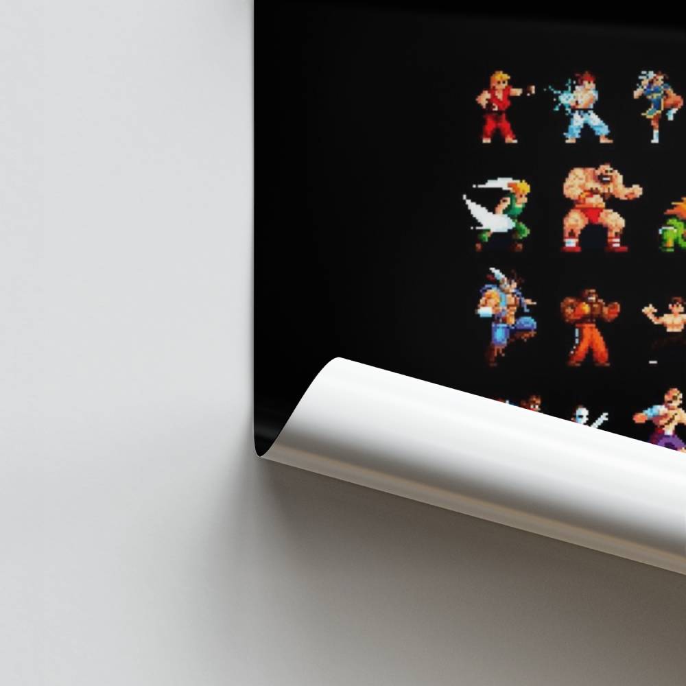 Poster Arcade Fighters Icons