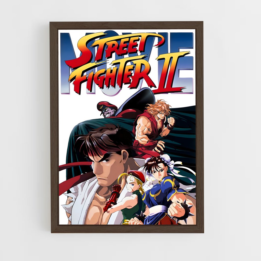 street-fighter-7 cadre Bois foncé