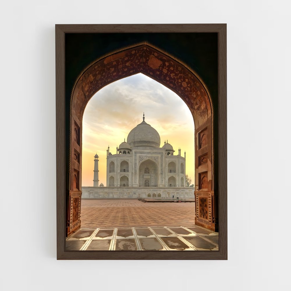 taj-mahal-7 cadre Bois foncé