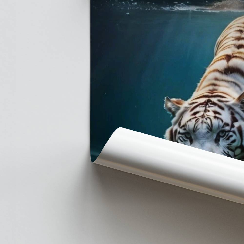 Poster Tigre Aquatique