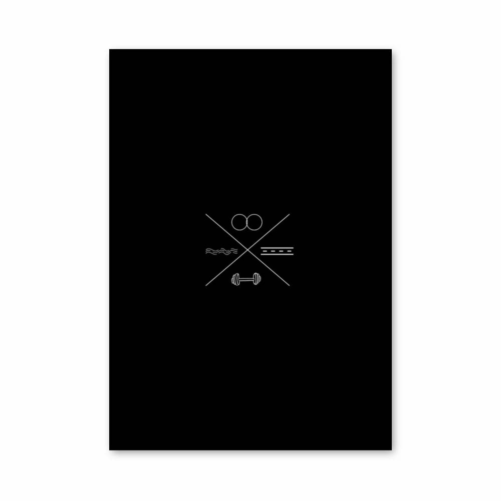 Poster Triathlon Minimaliste