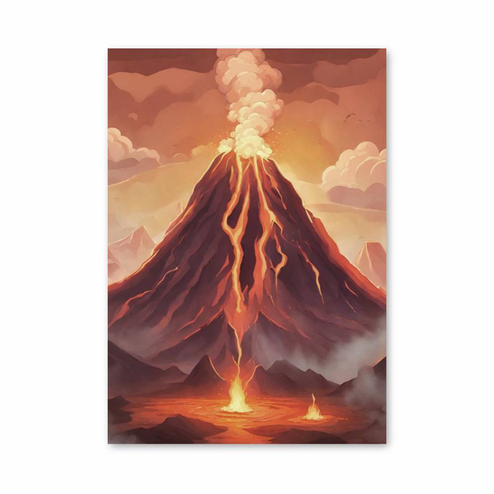 Poster Flambée Volcanique