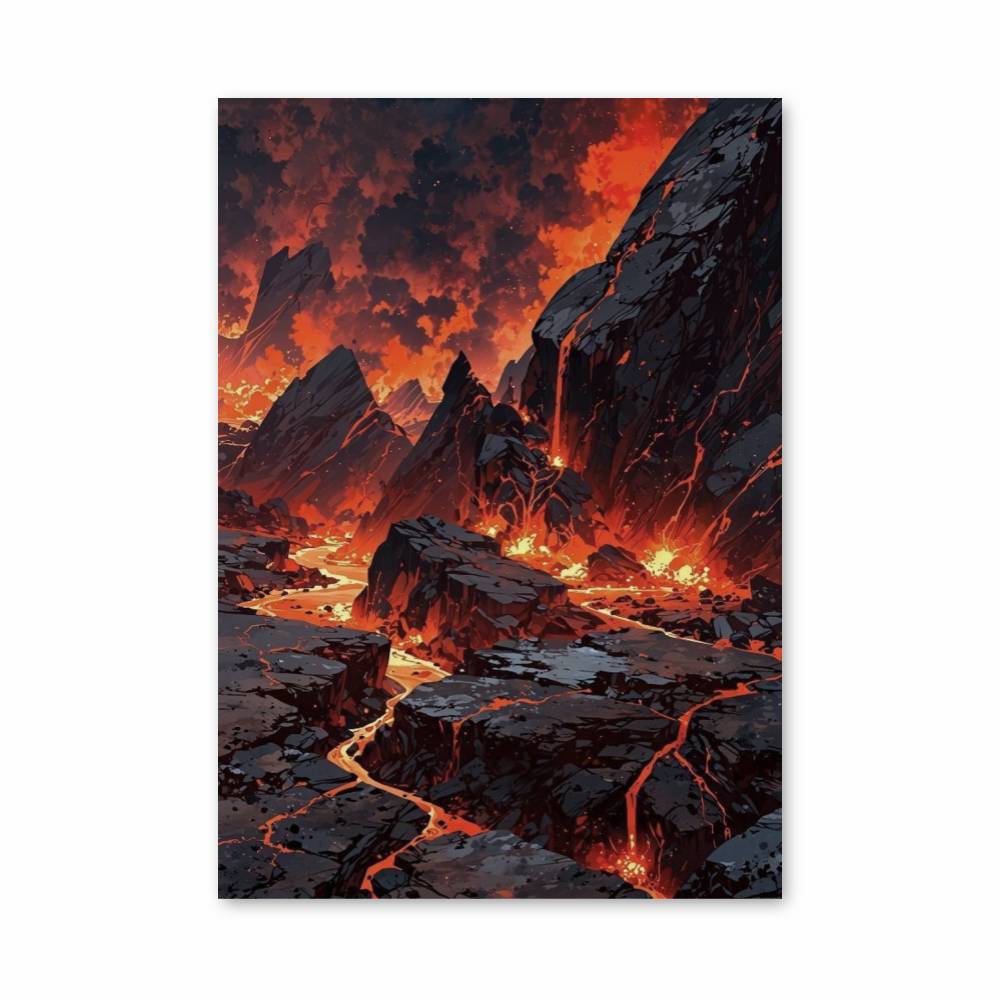 Poster Flamme Magmatique