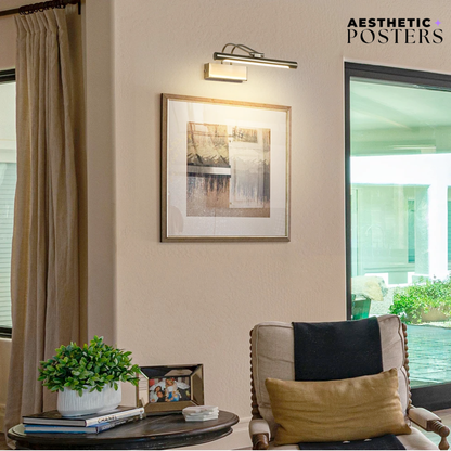 Luminária de parede LED vintage para pôster