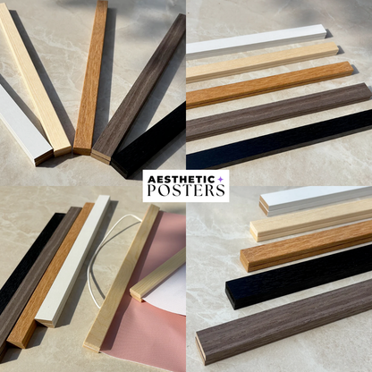 Suporte magnético de madeira para pôster