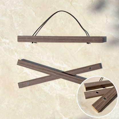 Suporte magnético de madeira para pôster