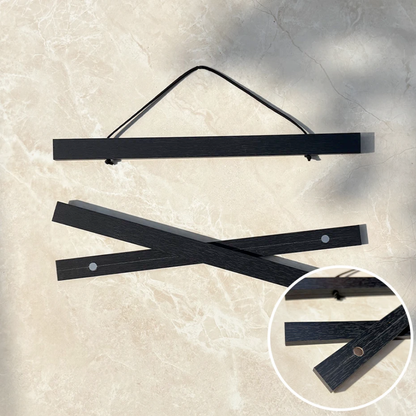 Suporte magnético de madeira para pôster