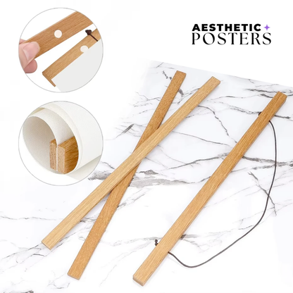 Suporte magnético de madeira para pôster