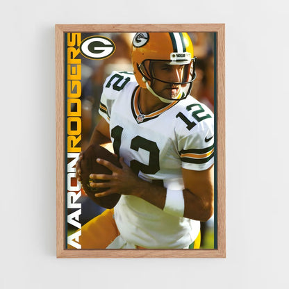 aaron-rodgers-14 cadre Bois clair