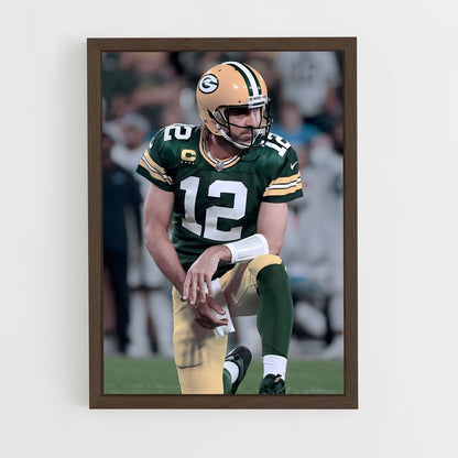 aaron-rodgers-5 cadre Bois foncé