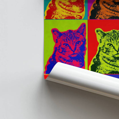 Pôster Gatos Andy Warhol