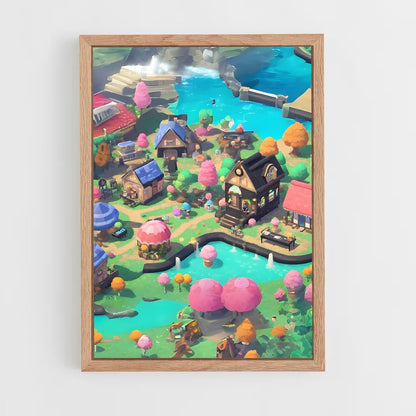 animal-crossing-10 cadre Bois clair