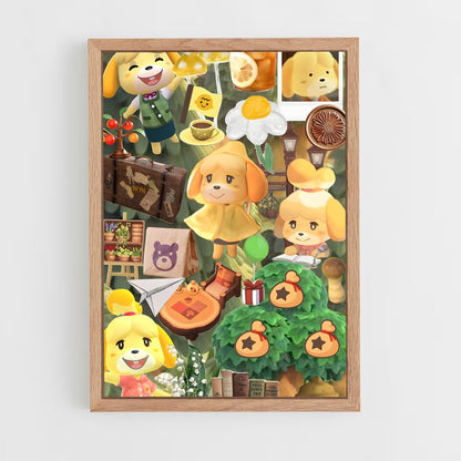 animal-crossing-8 cadre Bois clair