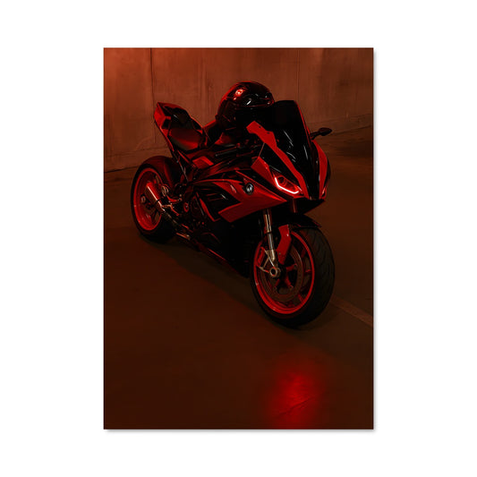 Poster Moto Rouge