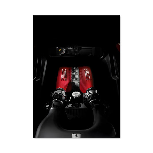 Poster Moteur Rouge
