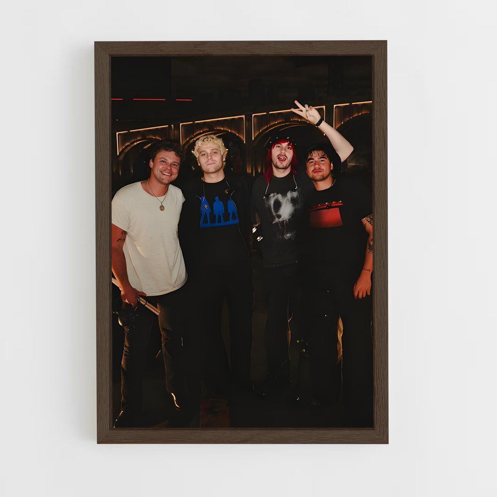 ap-5 seconds of summer-1 cadre Bois foncé