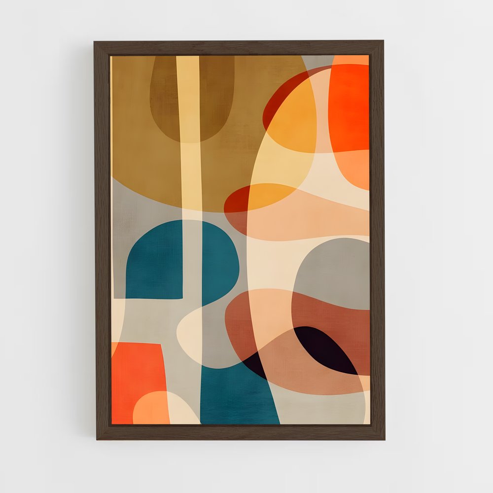 ap-abstract shapes-7 cadre Bois foncé