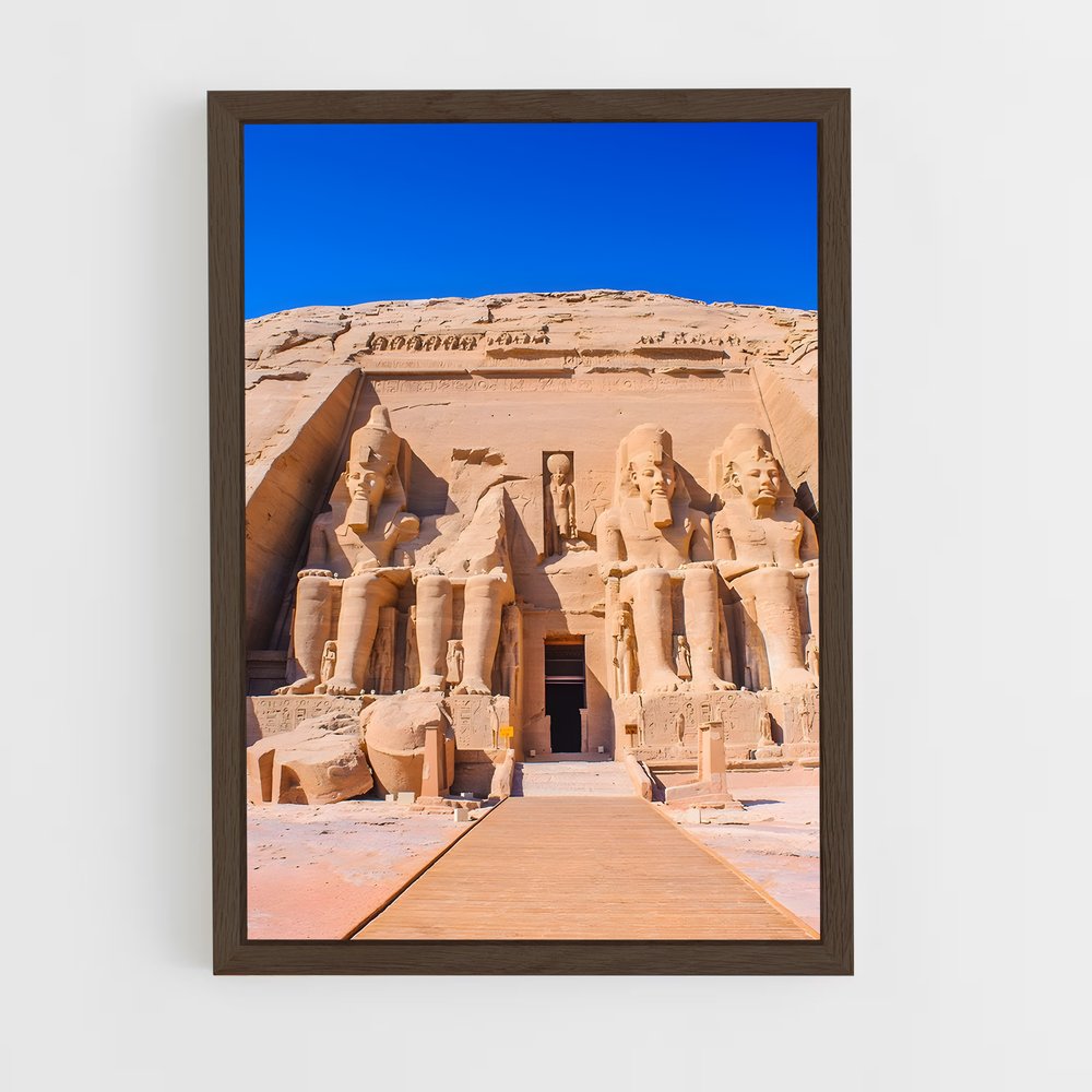 ap-abu simbel temples-3 cadre Bois foncé