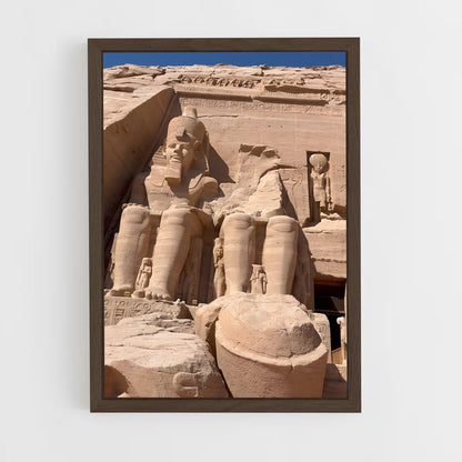 ap-abu simbel temples-4 cadre Bois foncé