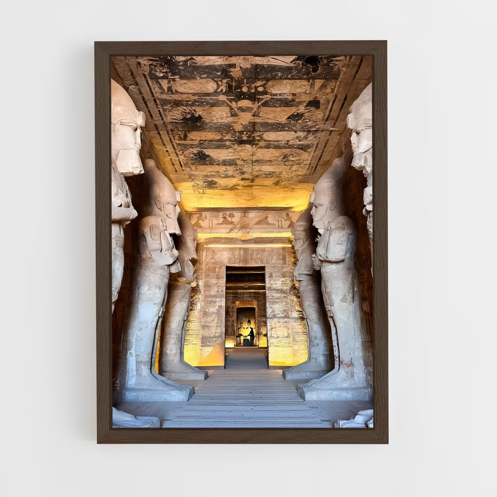 ap-abu simbel temples-5 cadre Bois foncé