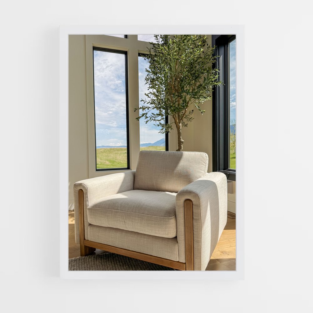 ap-accent chair-2 cadre Blanc