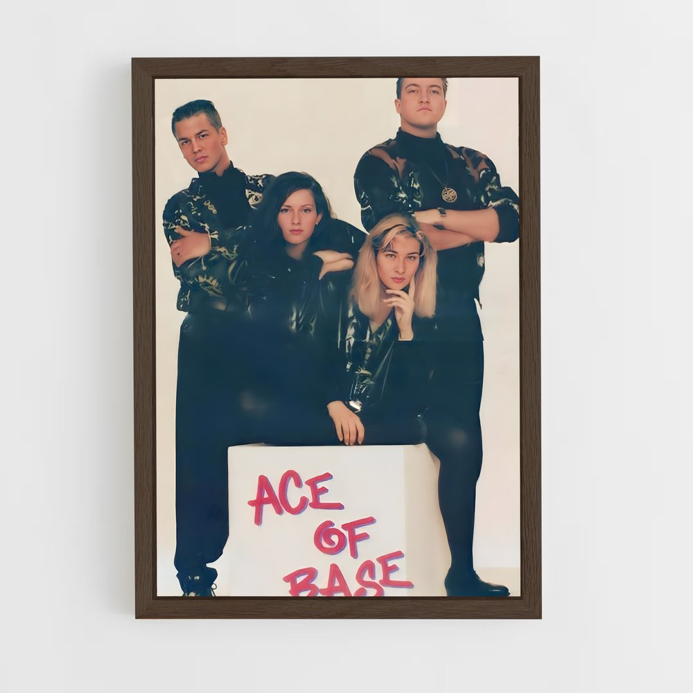 ap-ace of base-2 cadre Bois foncé