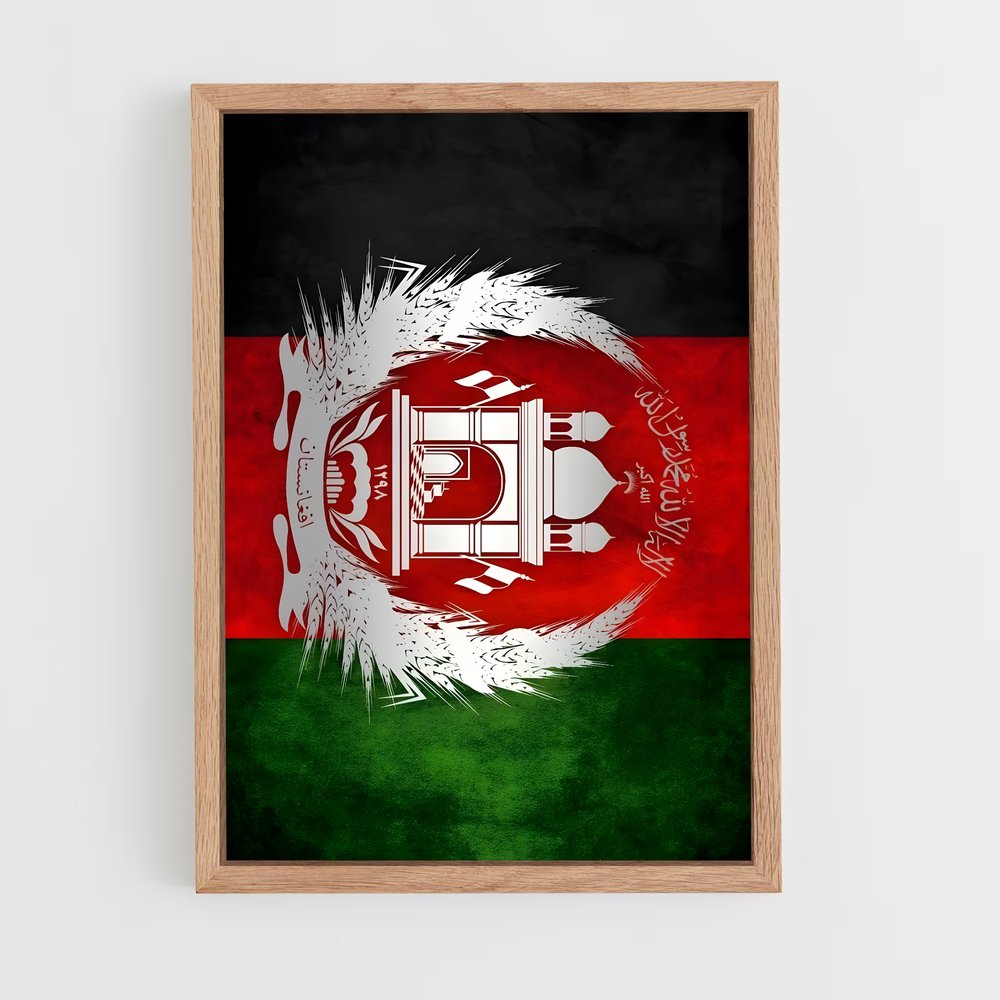 ap-afghanistan flag-1 cadre Bois clair
