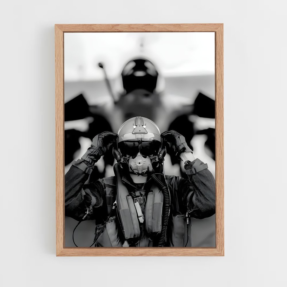 ap-air force pilot-6 cadre Bois clair