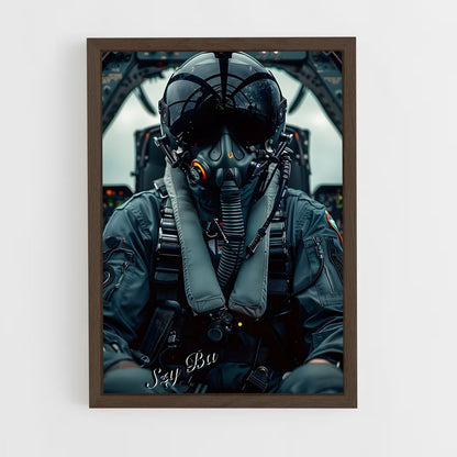 ap-air force pilot-7 cadre Bois foncé