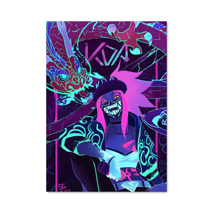 Poster Akali en Mode Rebel
