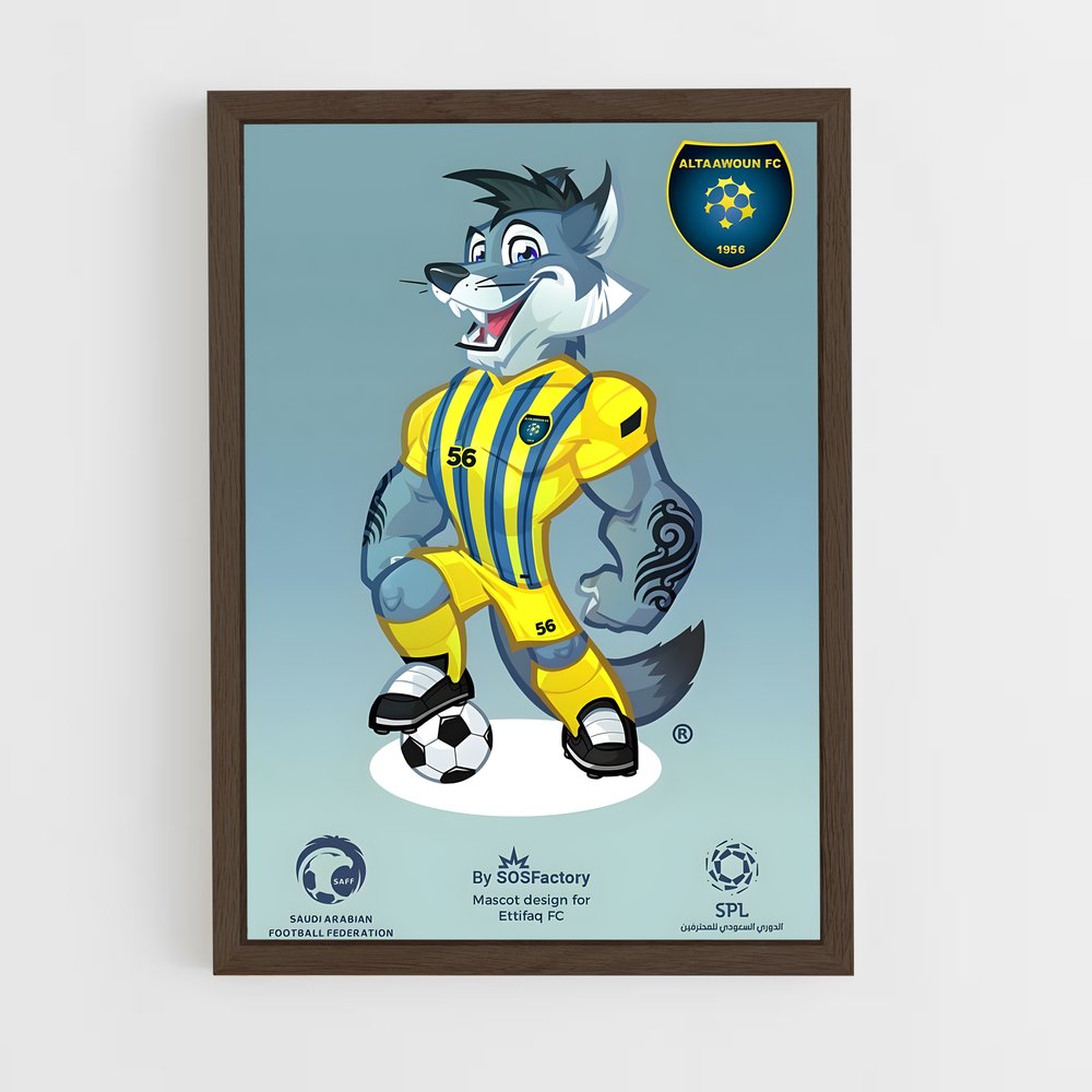 ap-al taawoun fc-2 cadre Bois foncé