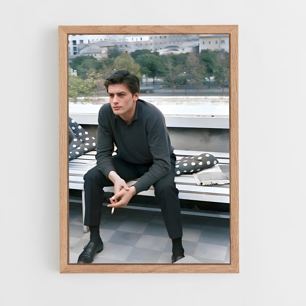 ap-alain delon-1 cadre Bois clair