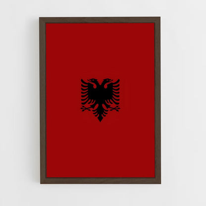 ap-albania flag-2 cadre Bois foncé