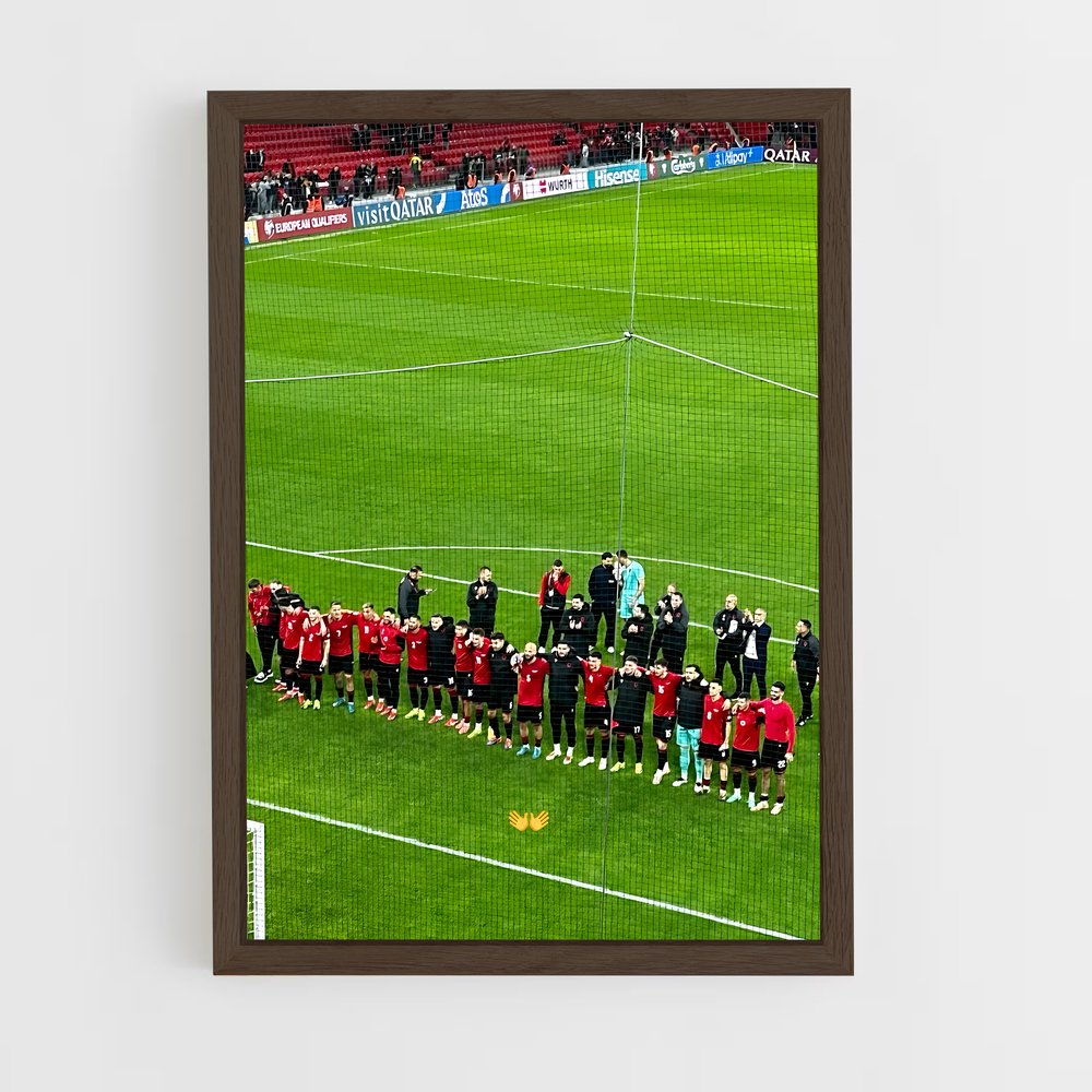 ap-albania national football team-4 cadre Bois foncé