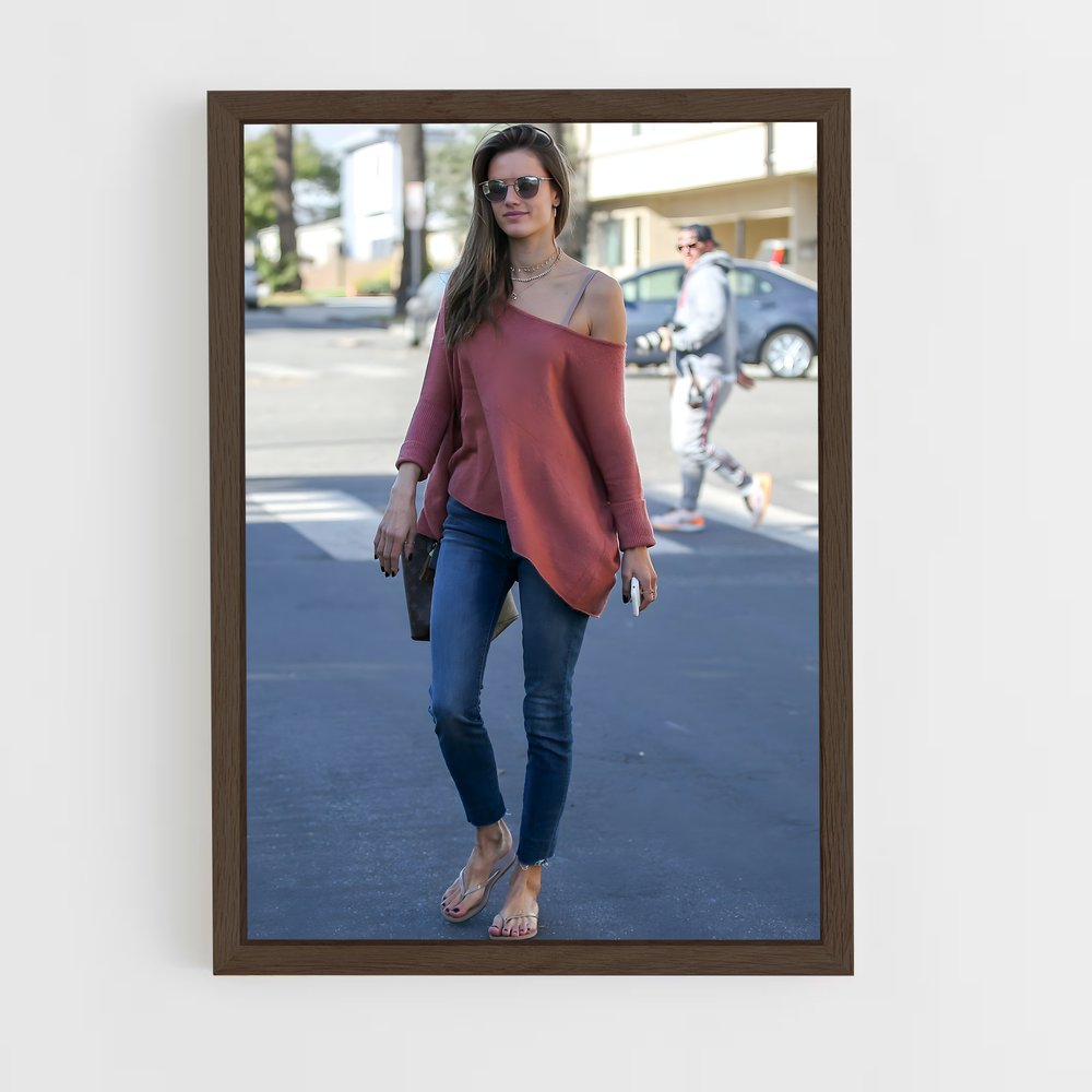 ap-alessandra ambrosio-9 cadre Bois foncé