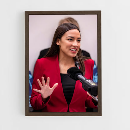 ap-alexandria ocasio cortez-7 cadre Bois foncé