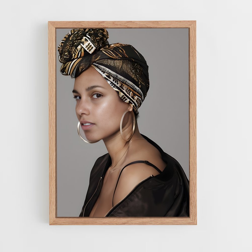 ap-alicia keys-5 cadre Bois clair