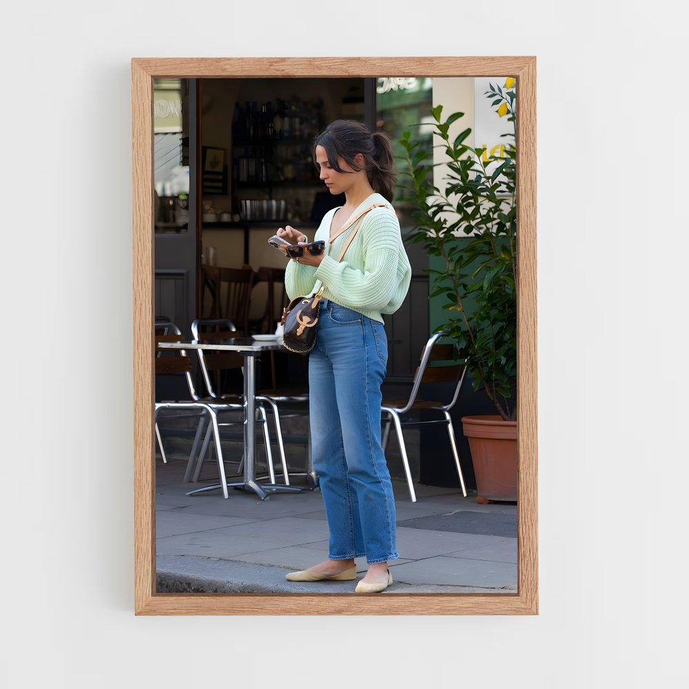 ap-alicia vikander-2 cadre Bois clair