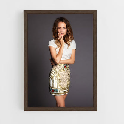 ap-alicia vikander-6 cadre Bois foncé