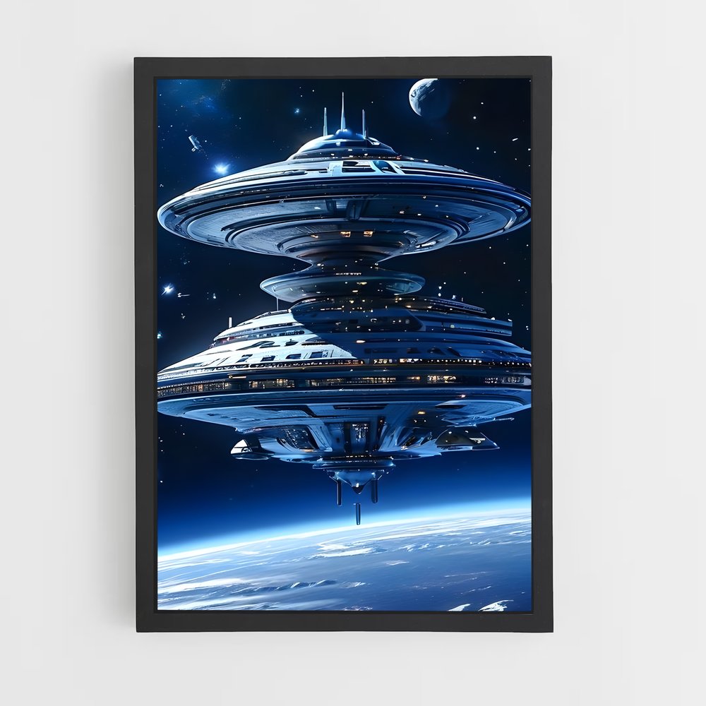 ap-alien spaceship-8 cadre Noir