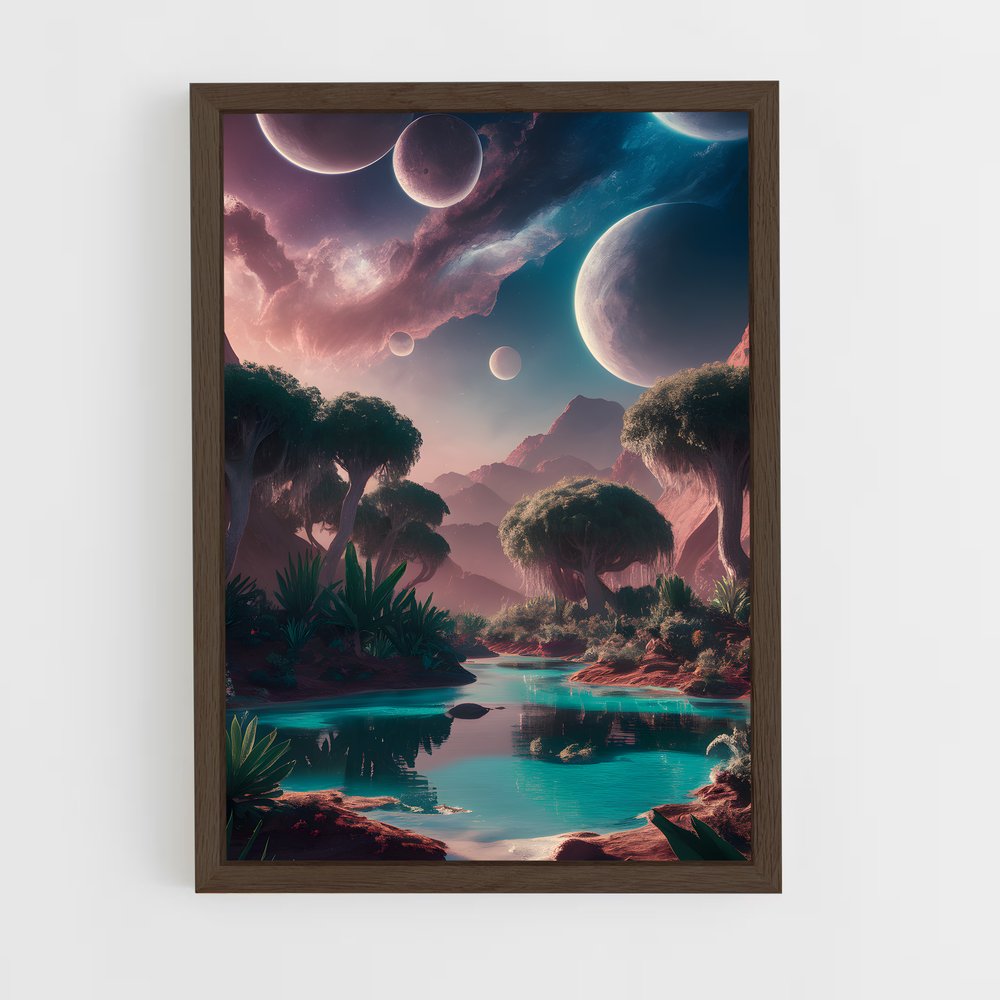 ap-alien worlds-6 cadre Bois foncé