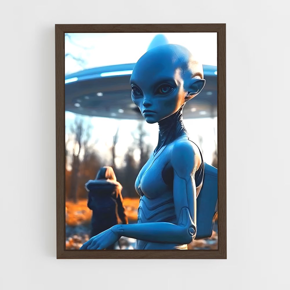 ap-aliens and ufo-4 cadre Bois foncé