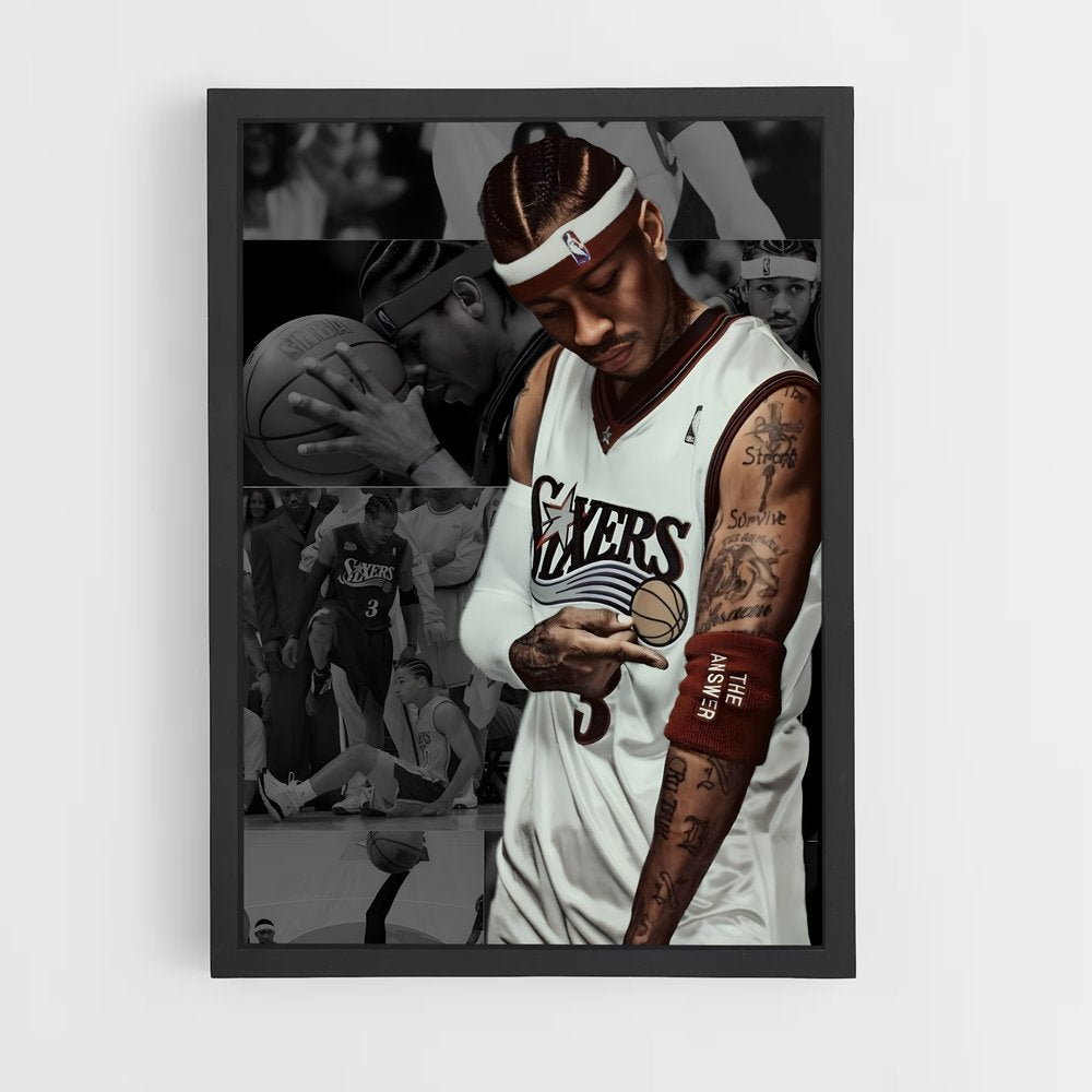 ap-allen iverson-15 cadre Noir