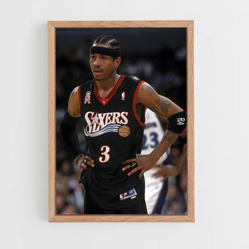ap-allen iverson-9 cadre Bois clair