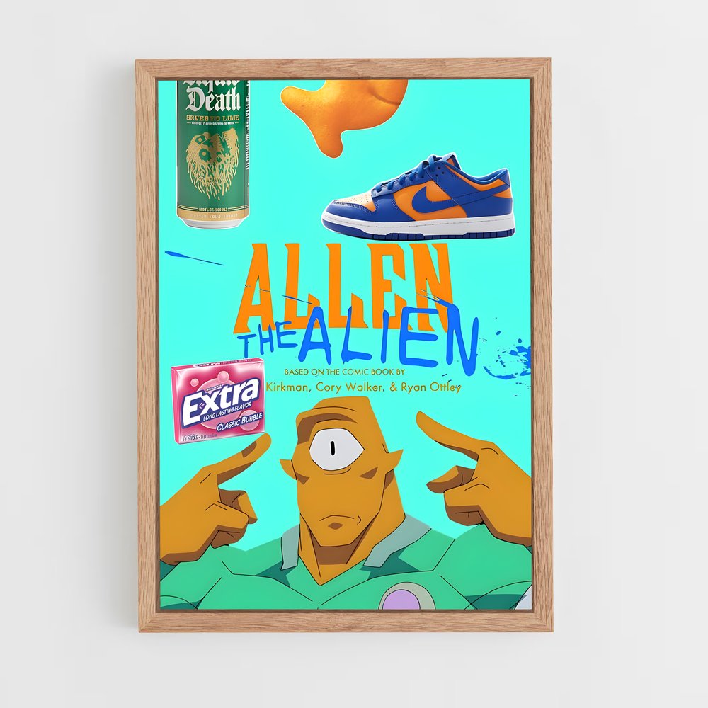 ap-allen the alien-3 cadre Bois clair
