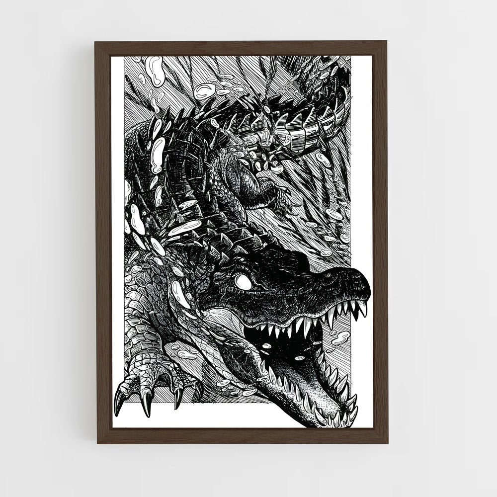ap-alligator-9 cadre Bois foncé