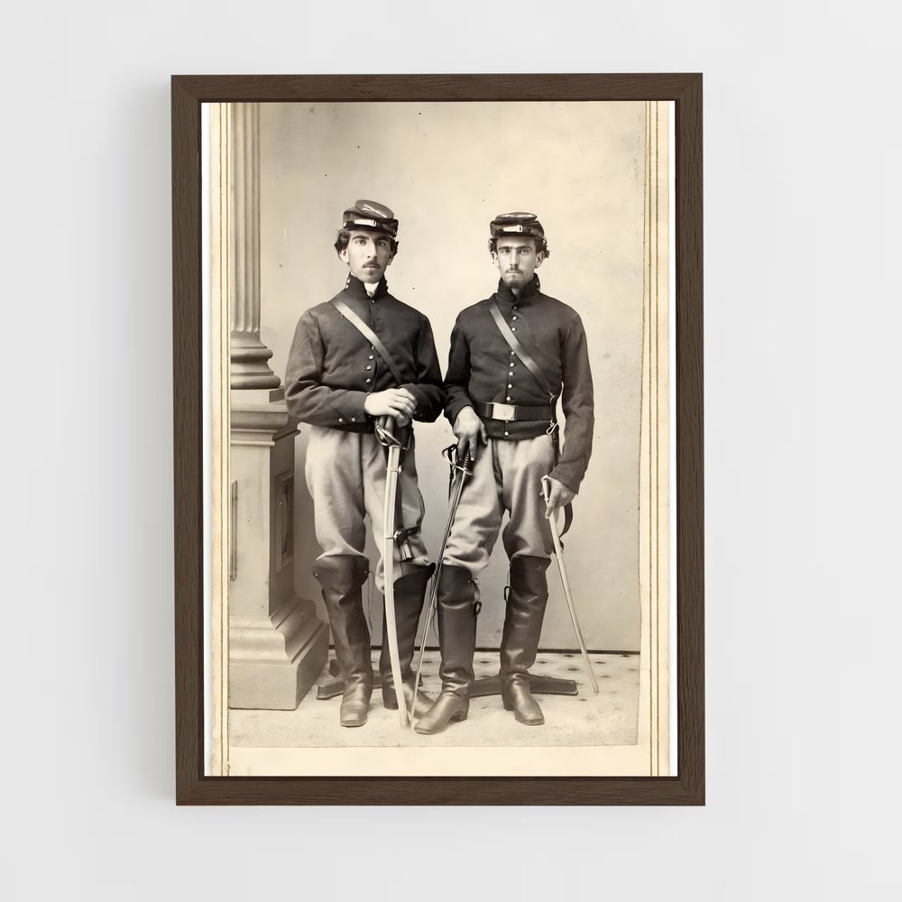 ap-american civil war-7 cadre Bois foncé
