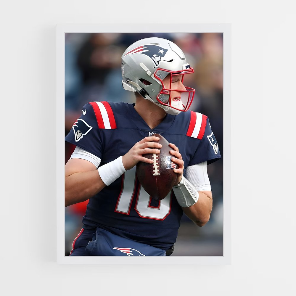 ap-american football-8 cadre Blanc